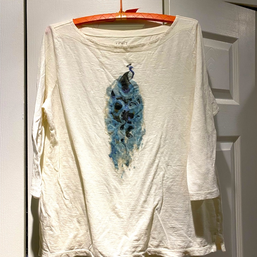 Loft casual t shirt, 3/4 sleeves, VGUC